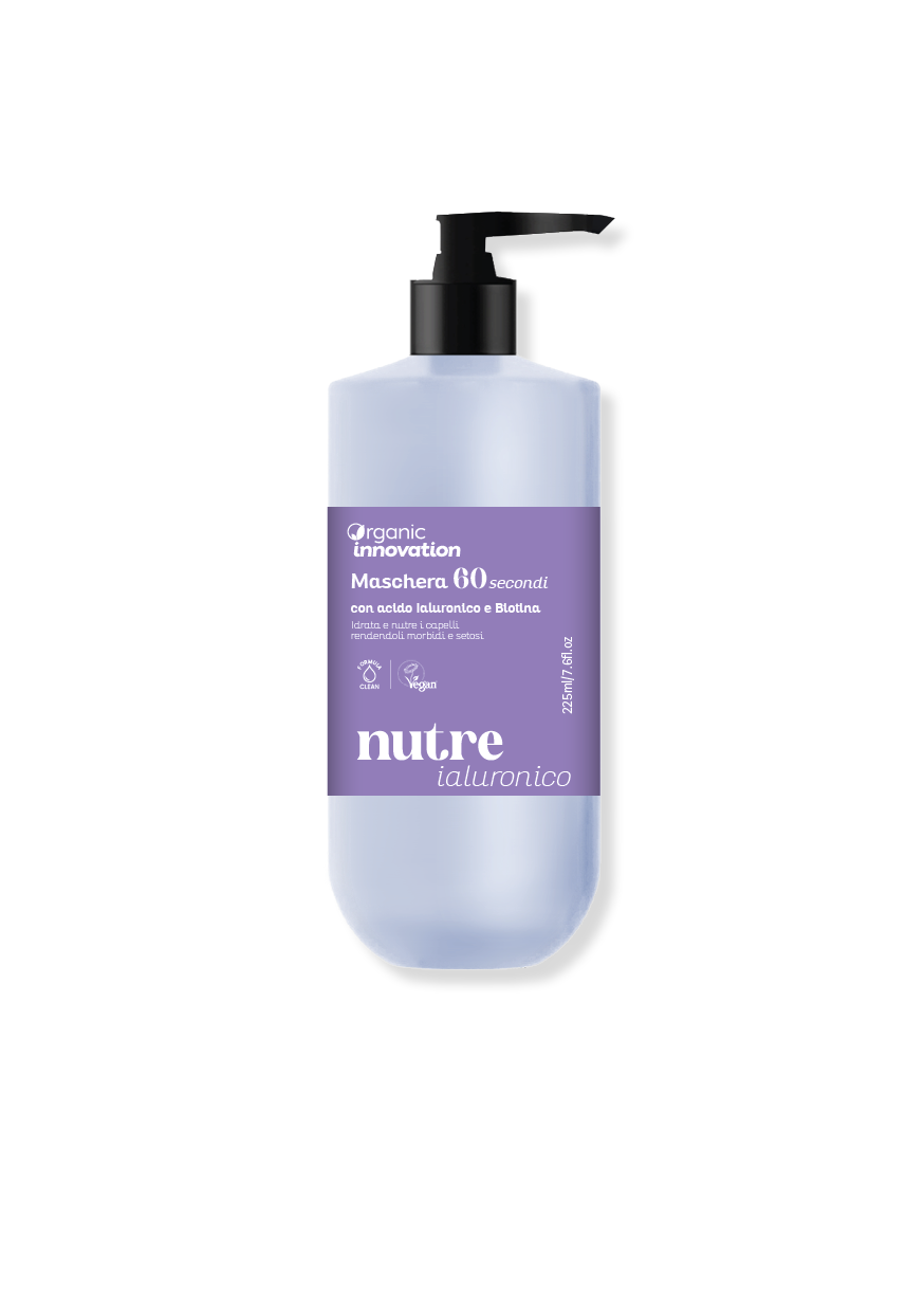 LINEA NUTRE - Maschera capelli 60 secondi, Organic innovation acido ialuronico e proteine idrolizzate del grano