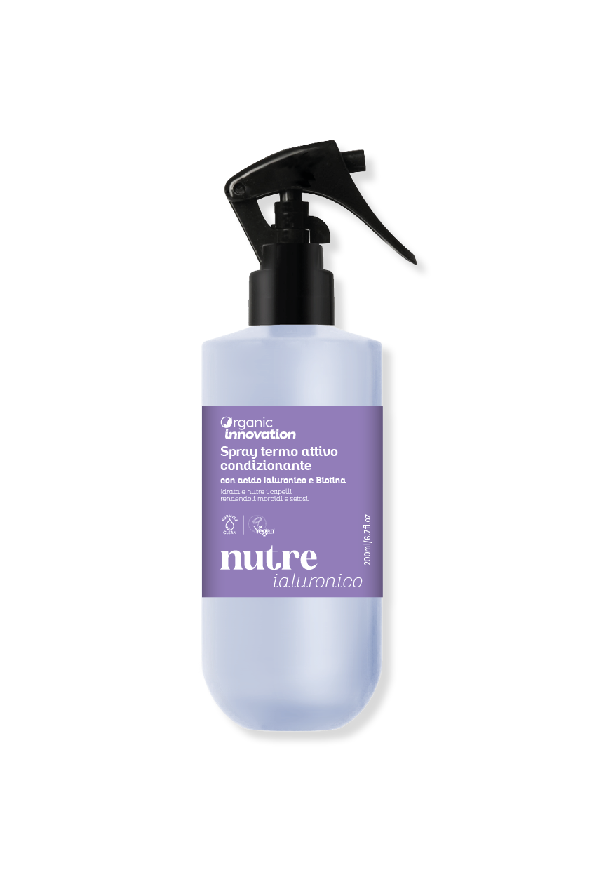 LINEA NUTRE - Spray Termo Attivo, Organic innovation, Acido ialuronico e acqua di Rose