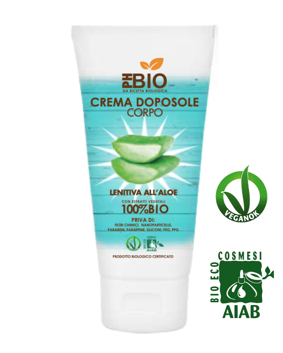 Crema corpo lenitiva doposole all'aloe - PH BIO