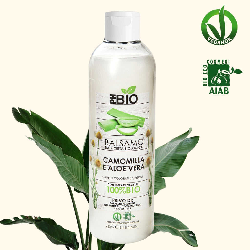 BALSAMO CAMOMILLA E ALOE VERA - PH BIO - Capelli colorati e sensibili - 100% Biologico - 250ml