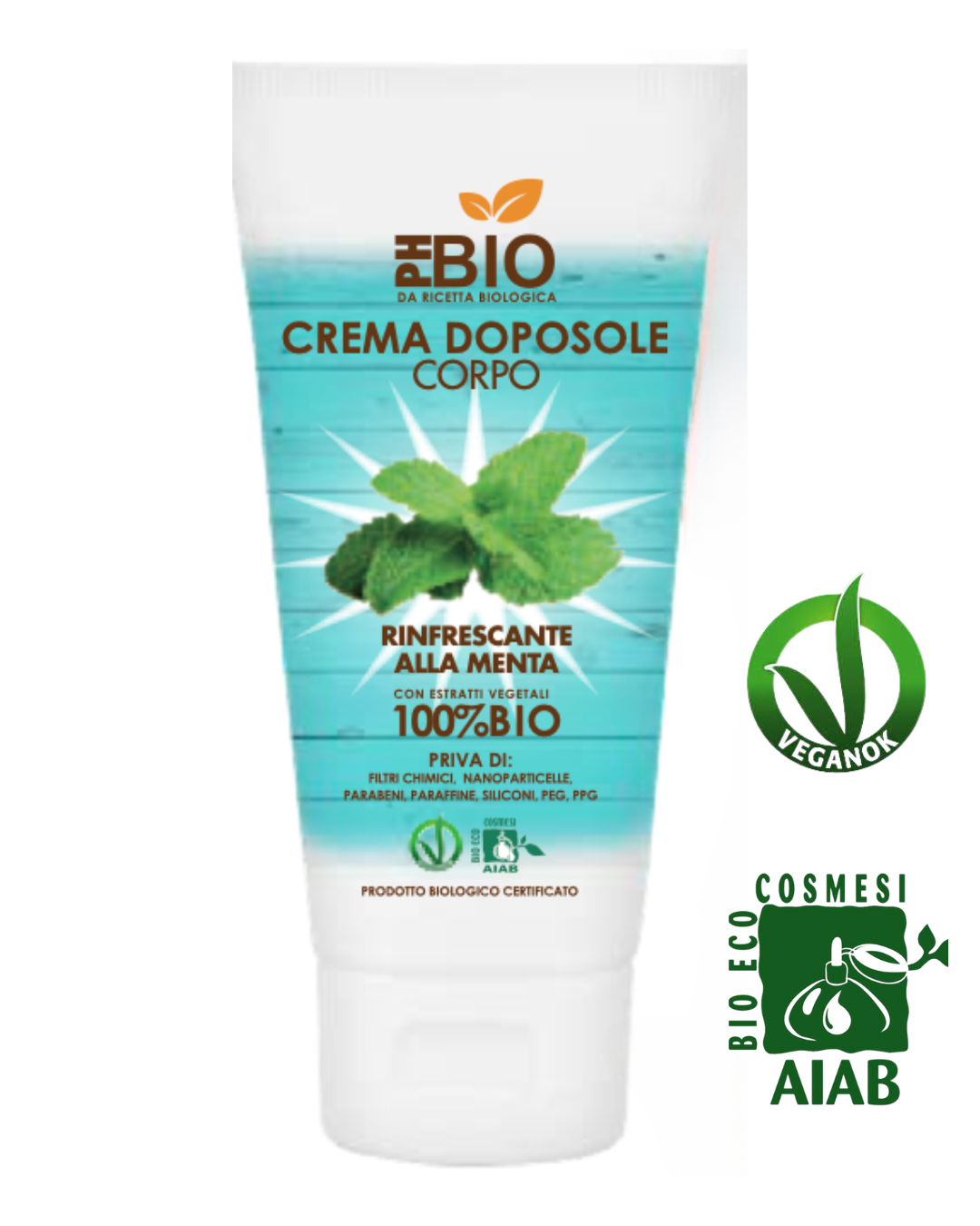 Crème Corps Après-Soleil à la Menthe - PH BIO Rafraîchissant