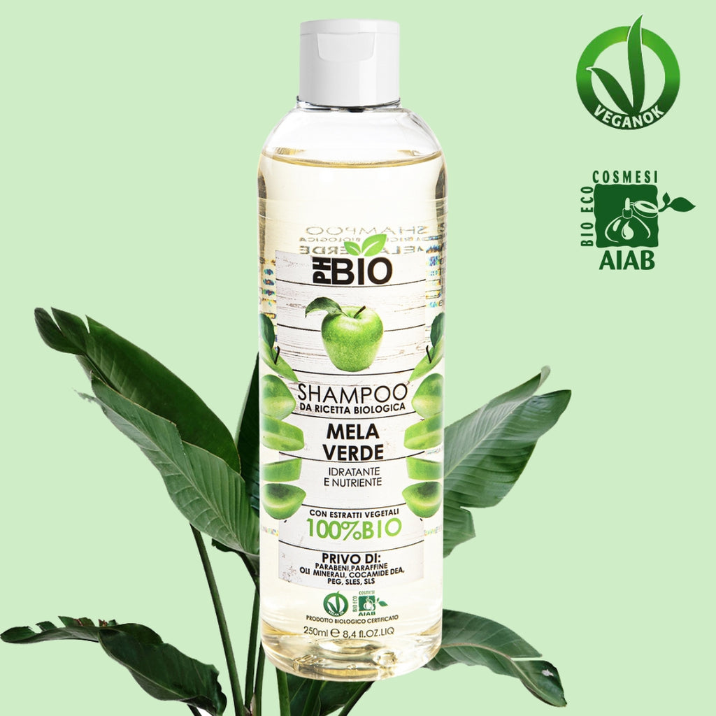 Shampoo Biologico - PH BIO - MELA VERDE - IDRATANTE NUTRIENTE - BIOLOGICO CERTIFICATO