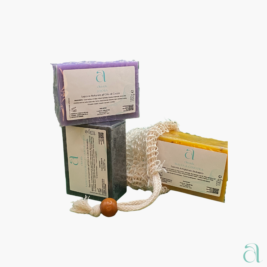 Pain de Savon Détoxifiant au Charbon Actif et Réglisse - Oluvida - 100 g - Détoxifiant et régulateur de sébum