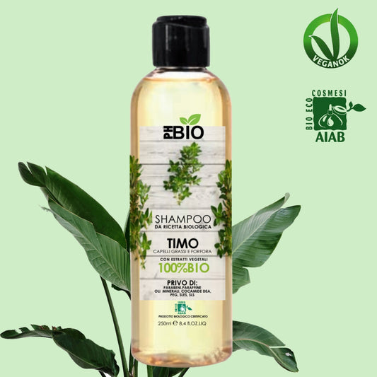 Shampoo biologico - PH BIO - TIMO - 100% BIOLOGICO CERTIFICATO - Capelli grassi e forfora