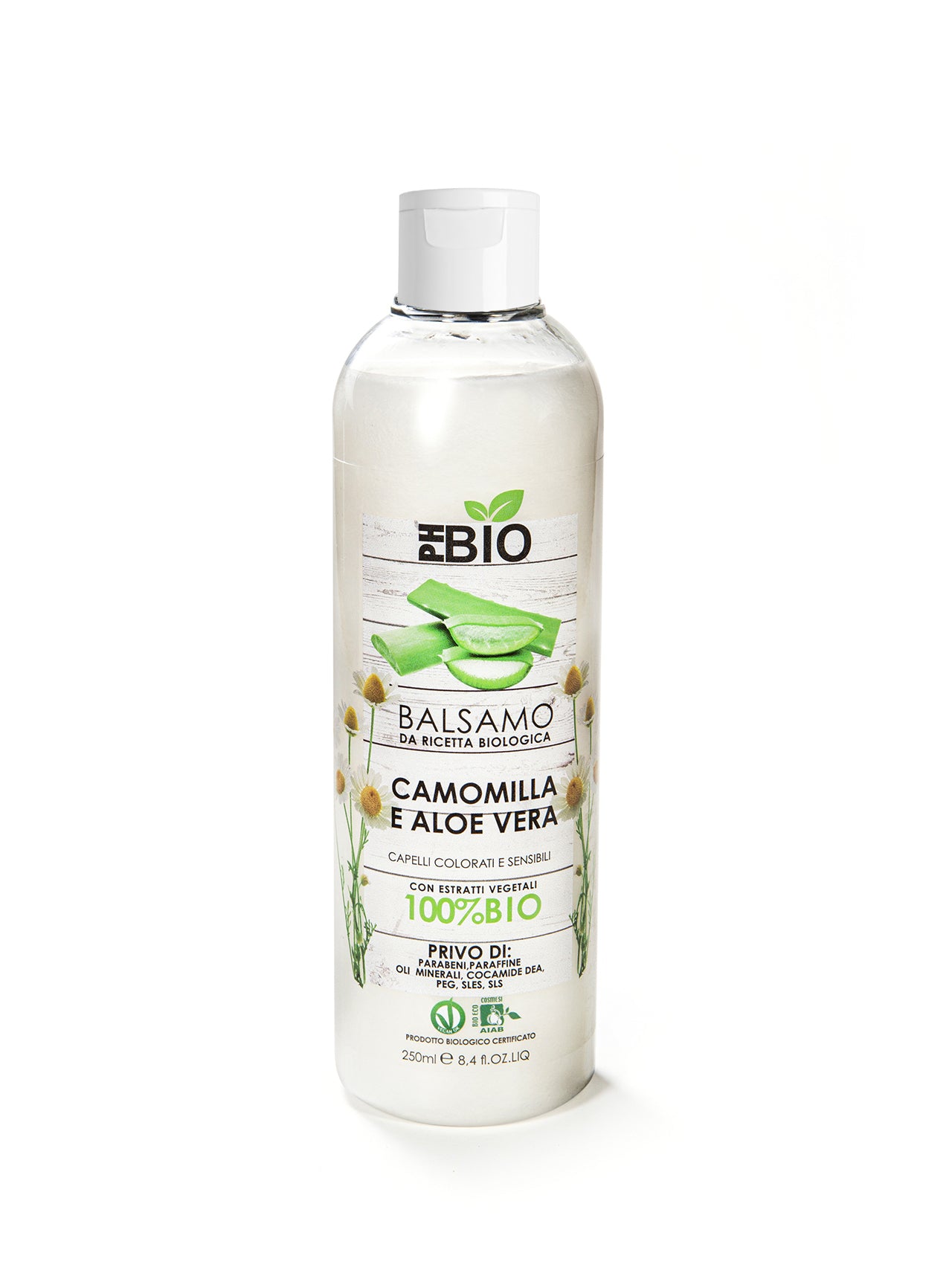 BALSAMO CAMOMILLA E ALOE VERA - PH BIO - Capelli colorati e sensibili - 100% Biologico - 250ml