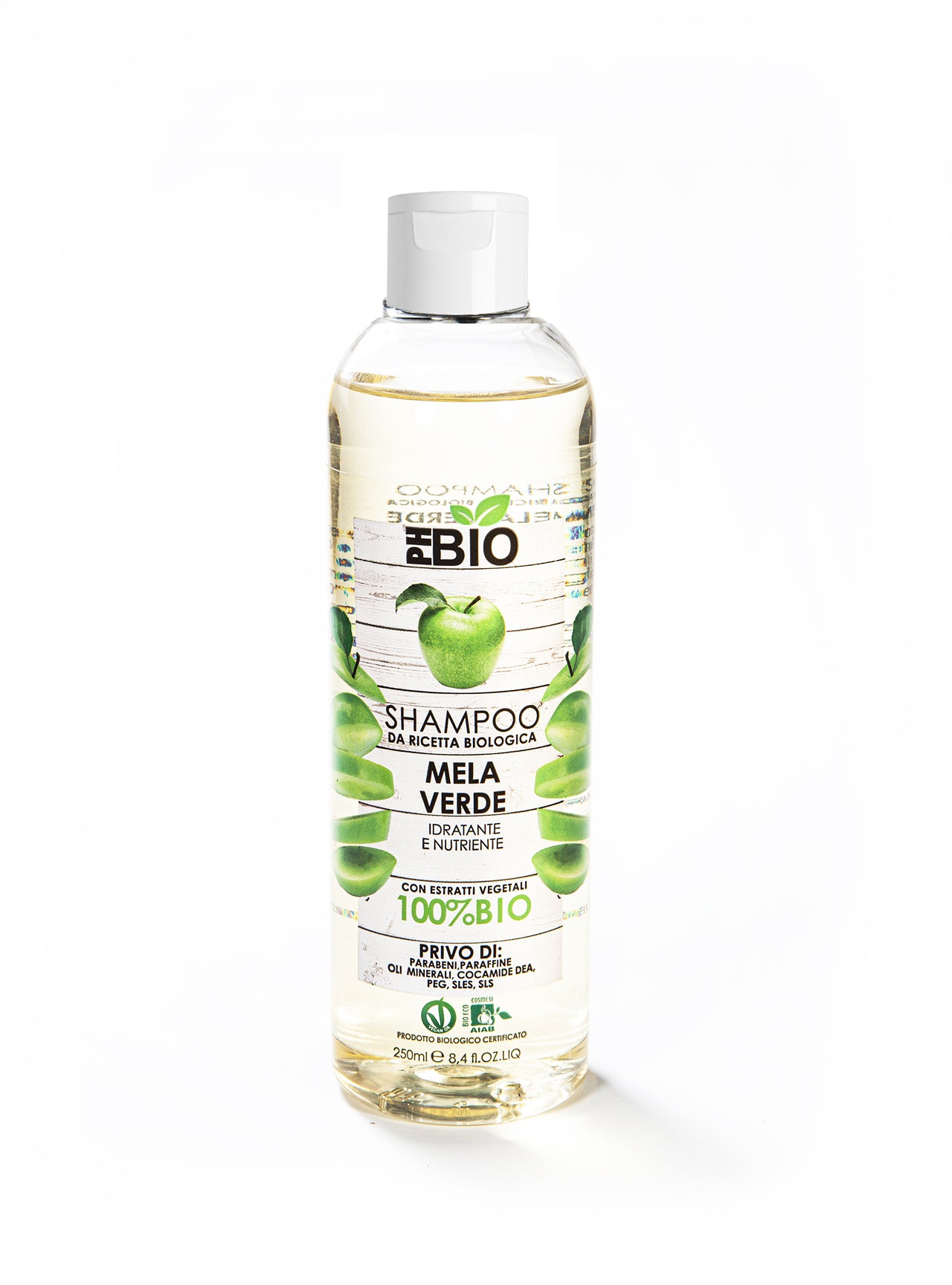 Shampoo Biologico - PH BIO - MELA VERDE - IDRATANTE NUTRIENTE - BIOLOGICO CERTIFICATO