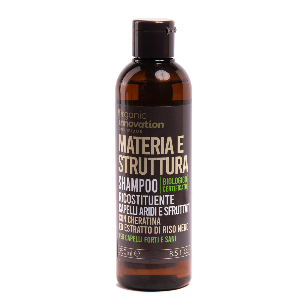 Shampoo - MATERIA E STRUTTURA - Capelli ARIDI e SFRIBRATI - Organic Innovation - 250 ml - Vegan Ok