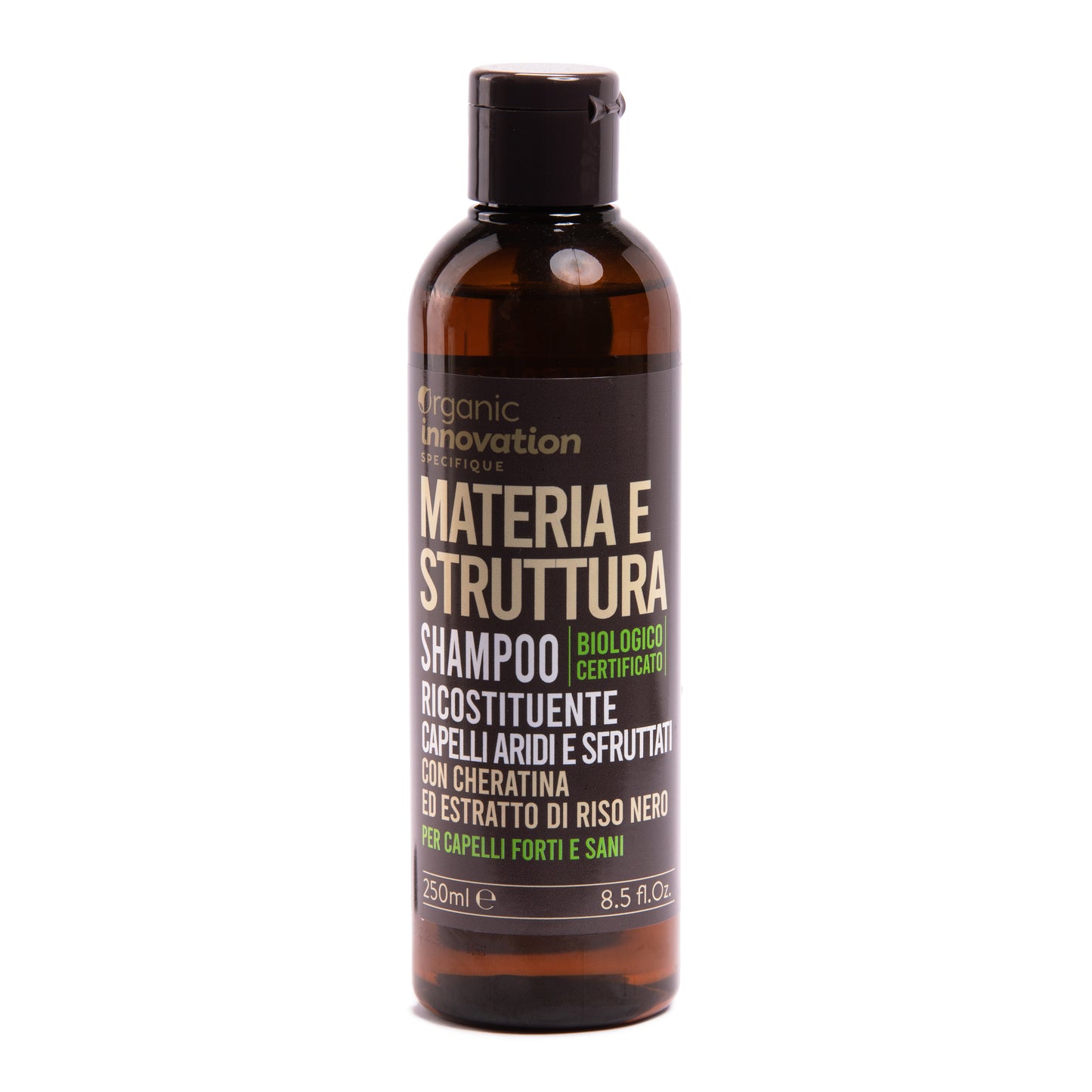 Shampoo - MATERIA E STRUTTURA - Capelli ARIDI e SFRIBRATI - Organic Innovation - 250 ml - Vegan Ok