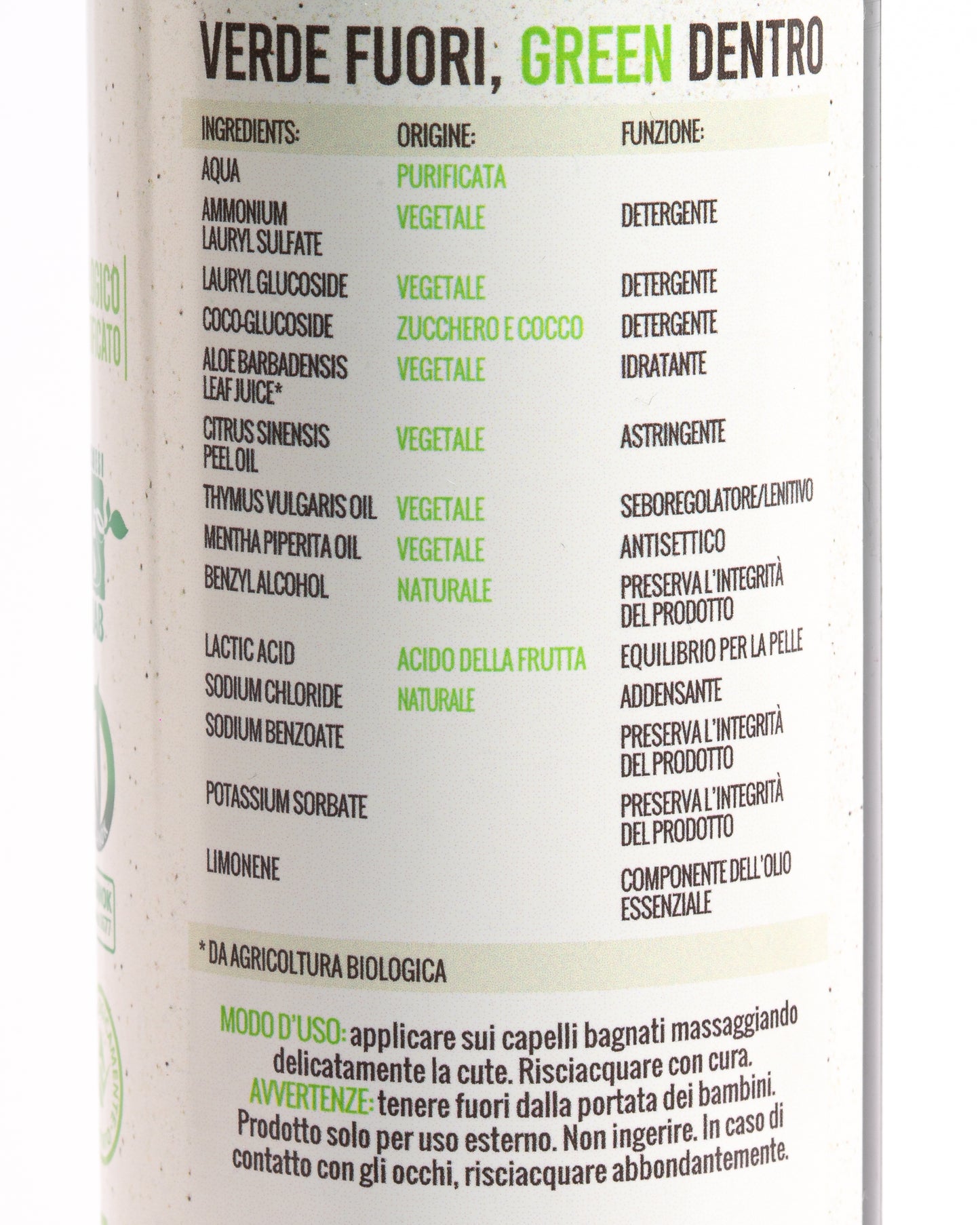 Shampoo PURA LEGGEREZZA - Organic Innovation -Capelli Grassi -  250 ml - Vegan Ok - AiAB