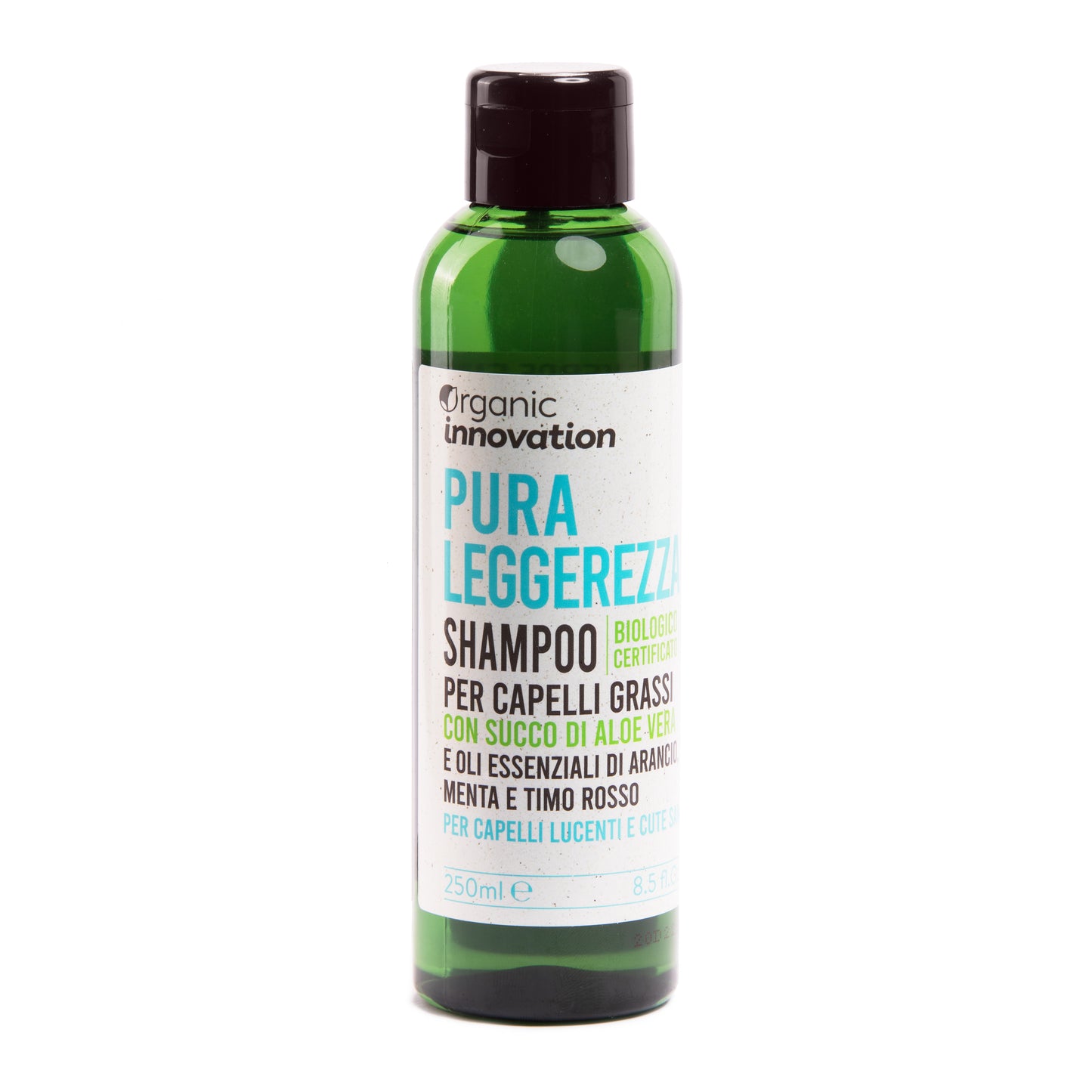 Shampoo PURA LEGGEREZZA - Organic Innovation -Capelli Grassi -  250 ml - Vegan Ok - AiAB