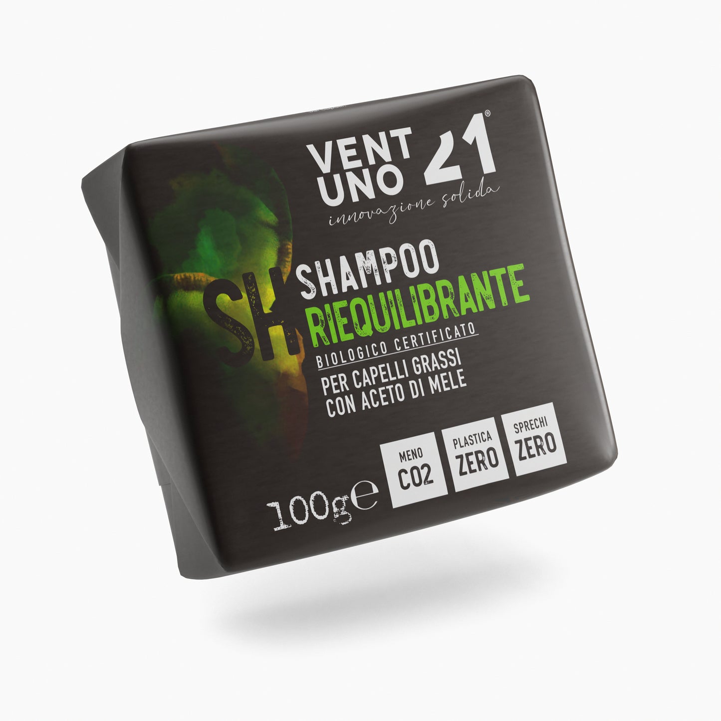 COSMETICO SOLIDO 21 - SHAMPOO RIEQUILIBRANTE ALL'ACETO DI MELE - 100 g