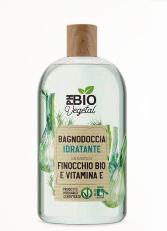 Bagno doccia idratante finocchio Bio e Vitamina E - Ph bio vegetal - Vegan OK