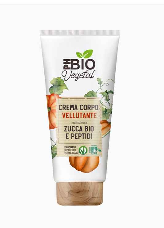 Crema corpo VELLUTANTE Zucca e Peptidi - Ph bio vegetal - 250 ml - Vegan OK