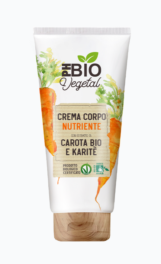 Crema corpo NUTRIENTE carota bio e Karitè - PH Bio Vegetal 250 ml Vegan OK