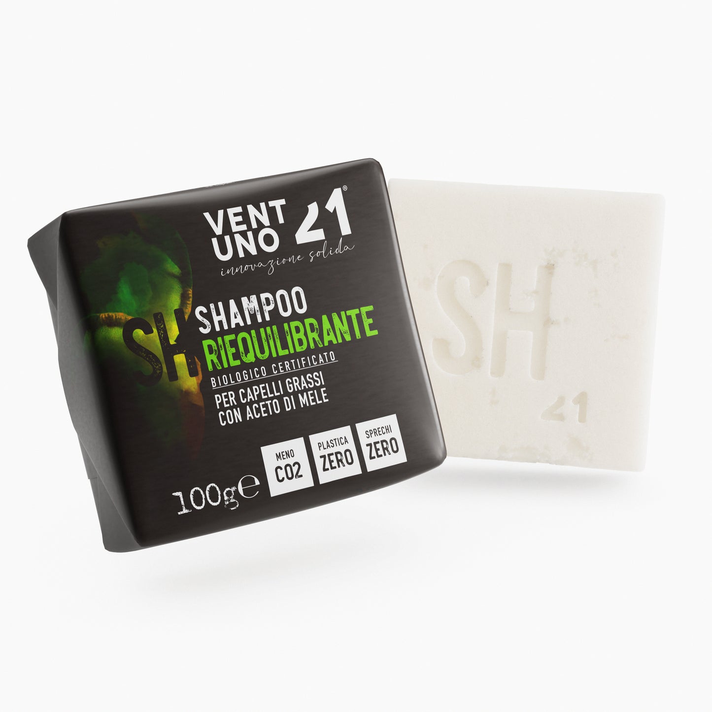 COSMETICO SOLIDO 21 - SHAMPOO RIEQUILIBRANTE ALL'ACETO DI MELE - 100 g